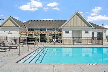 Outdoor pool with sundeck